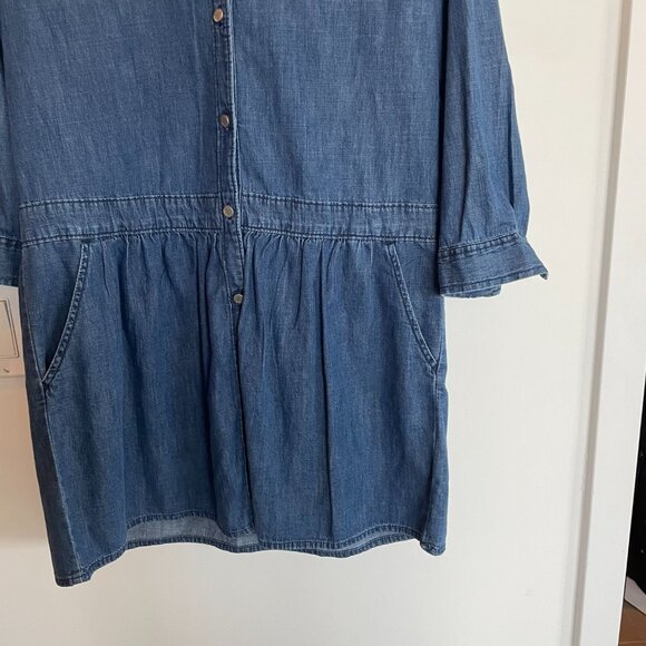 Gap Drop Waist Denim Button Up Dress - Picture 3 of 4